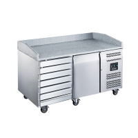 Commercial Pizza Prep Counter | Pizza Prep Station | 1 Door with Neutral Drawers | 390L Capacity | Blizzard BPB1500-7N