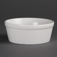 Round Pie Dish | Whiteware Baking Dish | 134mm Porcelain | Olympia C042