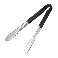 Serving Tongs | Colour Coded Black Tongs | 11-inch Kitchen Utensil | Vogue CB153
