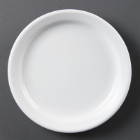 Narrow Rimmed Plates | White Ceramic Plates | 180mm | Olympia CB487