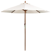 Round Parasol | Outdoor Sunshade | 3m Diameter Cream | Bolero CB516