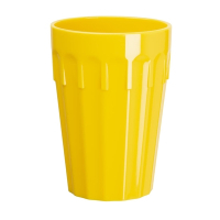 Polycarbonate Tumblers | 260ml Drinking Glasses | Yellow Plastic Cups | Kristallon CB775