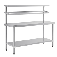 Commercial Prep Station with Gantry | Stainless Steel Kitchen Workbench | 1800 x 600mm | Vogue CB909