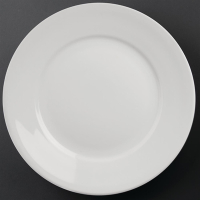 Wide Rimmed Plates | Commercial Dinner Plates | 280mm Ceramic Tableware | Athena Hotelware CC210