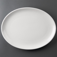 Oval Coupe Plates | 305 x 241 mm | Porcelain Dinner Plates | Athena Hotelware CC212