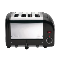 Commercial Bun Toaster | 4 Slot Bread Toaster | Black Finish | Dualit 43027