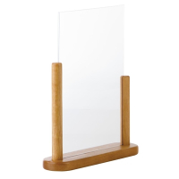Acrylic Menu Holder | Wooden Frame Menu Display | A4 Size | Securit CE409