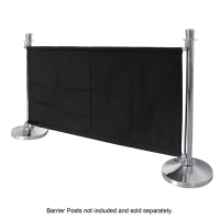 Black Canvas Barrier | Restaurant Queue Divider | Crowd Control System | Bolero CF137