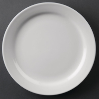 Narrow Rimmed Plates | White Dinner Plates | 165mm Diameter | Athena Hotelware CF360