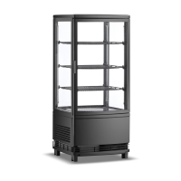 Commercial Display Fridge | Countertop Refrigerated Showcase | 68L Capacity | 2 Doors | Easy CL-68R