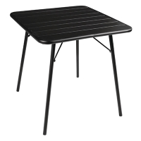 Square Steel Table | Slatted Outdoor Furniture | 700mm | Bolero CS731