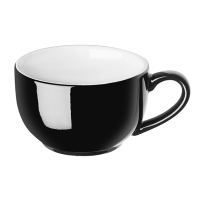 Commercial Cappuccino Cups | Cafe Coffee Cups | 340ml Black Porcelain | Olympia CU954