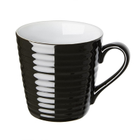 Commercial Cafe Aroma Mug | Black Coffee Mug | 340ml Capacity | 6 Pack | Olympia CU959