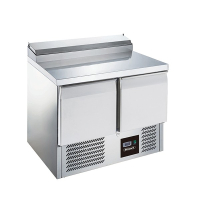 Commercial Gastronorm Prep Counter | 2 Door Refrigerated Prep Station | 254L Capacity | Blizzard BCC2EN