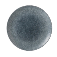 Round Coupe Plate | Raku Ceramic Plate | Topaz Blue 260mm | Churchill Studio Prints DE883