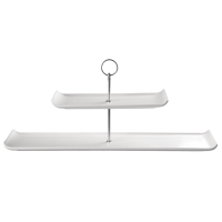 Rectangular Plate Tower | 2 Tier Buffet Stand | 560mm Height | Churchill DL495