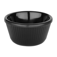 Melamine Fluted Ramekins | Black Ramekin Dishes | 89mm Diameter | Kristallon DM165