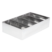 Commercial Cutlery Holder | Stainless Steel Utensil Organizer | 4 Compartment | Olympia DM274