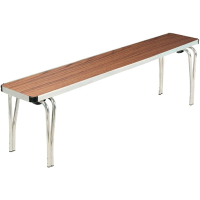 Contour Stacking Bench | Commercial Seating | Teak 5ft | Gopak DM696