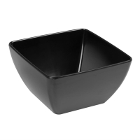Curved Melamine Bowl | Black Serving Bowl | 8in Diameter | DP146