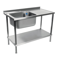 Commercial Stainless Steel Sink | Right Hand Drainer | Fully Assembled | 1000mm | Holmes DR380
