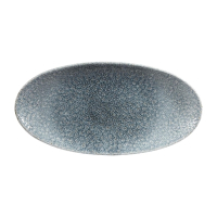Oval Plates | Raku Ceramic Plates | 299mm Topaz Blue | Churchill Studio Prints DY218