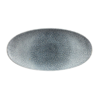 Oval Plates | Raku Ceramic Plates | Topaz Blue 347mm | Churchill Studio Prints DY219