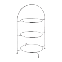 Three Tier Cake Stand | Chrome Dessert Display | 270mm | Utopia DY298