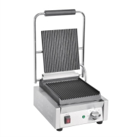 Commercial Contact Grill | Panini Grill | Single Smooth Plate | Buffalo CD474