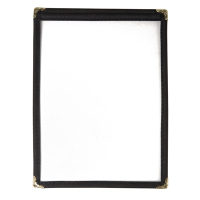 American Style Menu Cover | Black A5 Menu Holder | Restaurant Table Presentation | Olympia E290