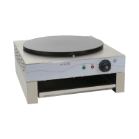Commercial Electric Crepe Maker | Single Crepe Machine | Nonstick Cooking Surface | Modena ECL1