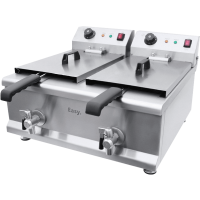 Commercial Twin Tank Electric Fryer | Deep Fat Fryer | 2x9L Capacity | Easy EDF66