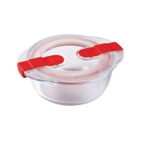 Round Glass Dish with Lid | Microwave & Oven Safe Container | 350ml Capacity | Pyrex FC360