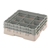 Compartment Glass Rack | Beige Camrack | 9 Compartments | Cambro FD060