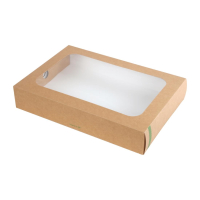 Compostable Sandwich Platters With Lid | Large Food Trays | Eco-Friendly Catering Containers | Vegware FD387