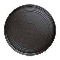 Flat Round Plates | Black Textured Plates | 270mm Cavolo Design | Olympia FD910
