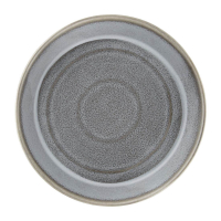 Cavolo Charcoal Dusk Flat Round Bowls | 220mm Ceramic Serving Bowls | Pack of 4 | Olympia FD919