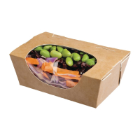 Compostable Kraft Small Salad Boxes | Eco-Friendly Food Containers | 500ml / 17oz | Colpac Zest FP581