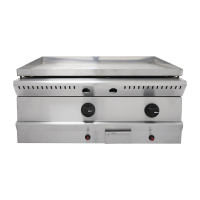Commercial LPG Gas Griddle | Countertop Bottle Gas Grill | 7mm Plate | Parry PGG7P