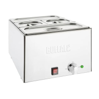 Commercial Bain Marie with Pans | Food Warmer | Stainless Steel | Buffalo FT691