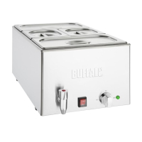 Commercial Bain Marie with Tap | Wet Heat Bain Marie | Food Warmer with Pans | Buffalo FT692