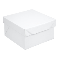 Cake Box 10 Inch | Cardboard Pastry Container | Square Bakery Packaging | PME GE878