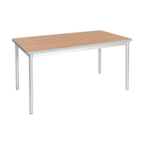 Indoor Rectangle Dining Table | Commercial Folding Table | Beech Effect | Gopak Enviro GE966