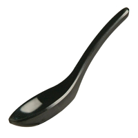 Melamine Spoon | Oriental Soup Spoon | Black Serving Utensil | APS GF068