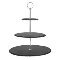 Slate Afternoon Tea Stand | 3 Tier Cake Stand | Elegant Serving Display | Olympia GF991