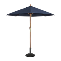Round Parasol | Outdoor Sun Shade | 2.5m Diameter Navy Blue | Bolero GG496