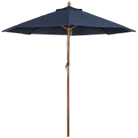 Round Parasol | Outdoor Umbrella | 3m Diameter Navy Blue | Bolero GG497