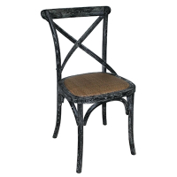 Wooden Dining Chairs | Black Restaurant Chairs | Backrest Design | Bolero GG654 (Pack of 2)