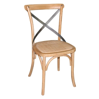 Wooden Dining Chairs | Natural Dining Chairs with Backrest | Pack of 2 | Bolero GG656