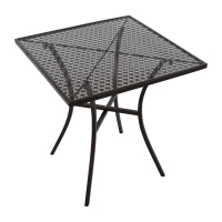 Square Bistro Table | Black Steel Patterned Table | 700mm | GG706